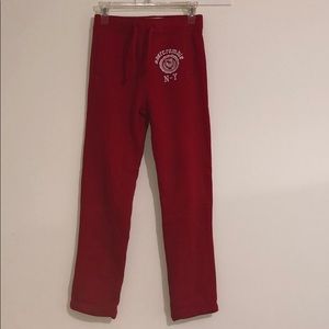 Red kids Abercrombie sweatpants